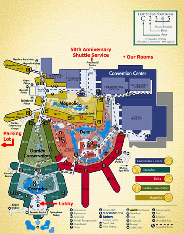 Opryland Hotel Map Layout